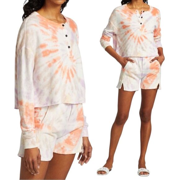 N:Philanthropy Harleen Tie Dye Sweatshirt & Bee Tie Dye Shorts Set - Picture 2 of 16